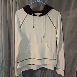 Aeropostale white hoodie with maroon hoodie.